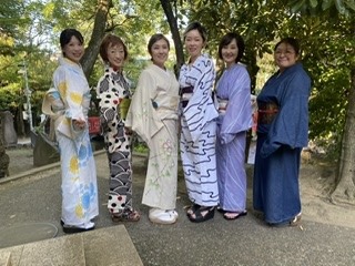 着物でお出かけ⛩冨岡八幡宮にて